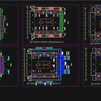 体育馆装修图CAD图纸