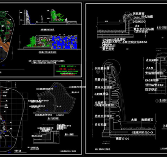 水幕墙方案及施工CAD图