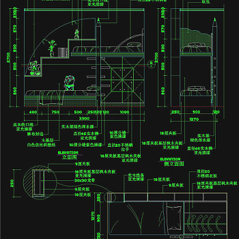 儿童床设计CAD剖面设计