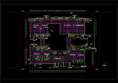 体育馆地下车库平面图CAD图纸