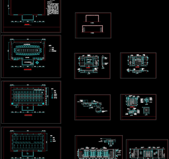 某钢厂办公楼会议室设计cad装修图