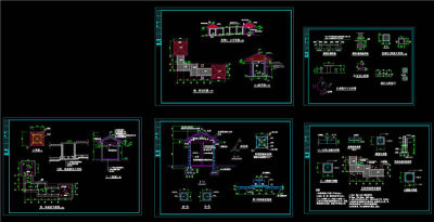 某公园花架CAD图纸