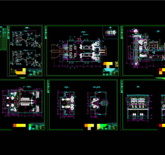 水泥粉磨站全套布置图CAD机械图纸