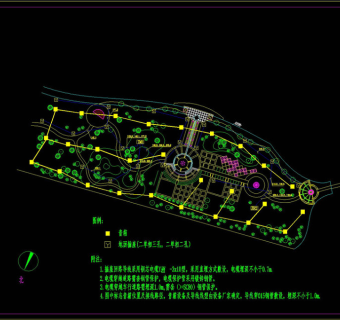 背景音乐平面图CAD景观图纸