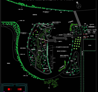 垂钓小岛CAD景观图纸