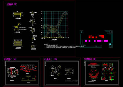 凳与椅CAD景观图纸