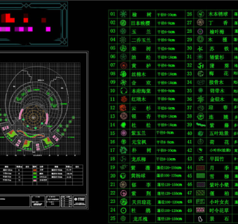观景平台种植CAD景观图纸