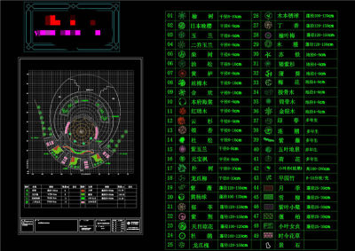 观景平台种植CAD景观图纸