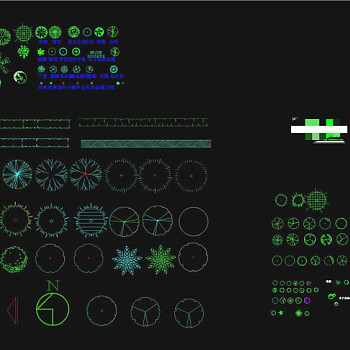 园林图块CAD景观图纸