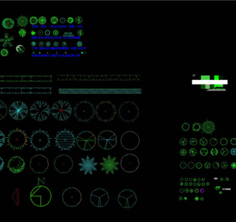 园林图块CAD景观图纸