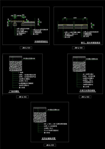 园路基础CAD景观图纸