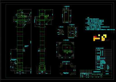 直联斗式提升机CAD机械图纸
