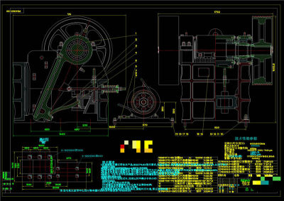 颚式破碎机CAD机械图纸