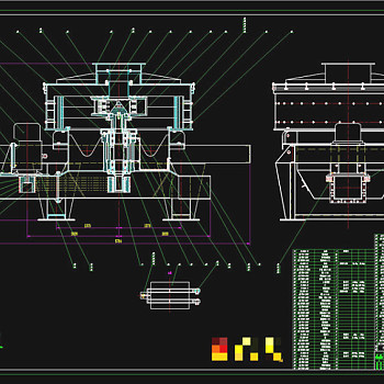 立轴冲击破碎机CAD机械图纸