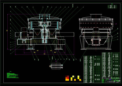 立轴冲击破碎机CAD机械图纸