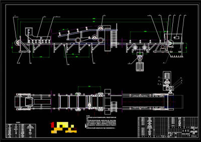 多点卸料带式输送机总装配图CAD机械图纸