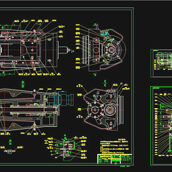 组合刀架装配图cad机械工业图纸
