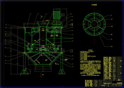 熟料圆锥式破碎机装配图cad机械工业图纸
