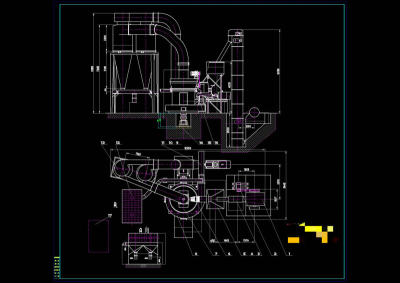 雷蒙磨总图CAD机械图纸