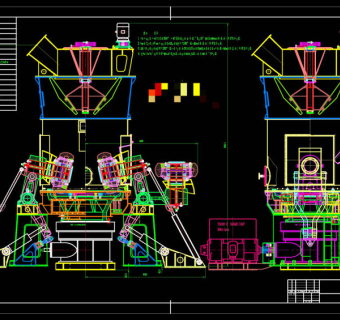 立磨总图CAD机械图纸