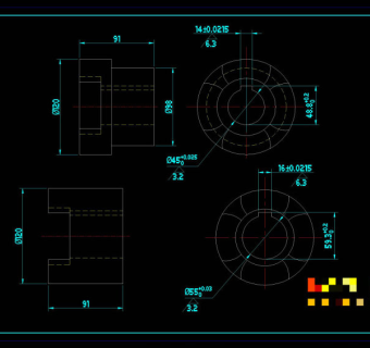 连轴器CAD机械图纸