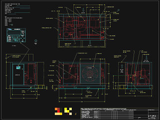 螺杆空压机总图CAD机械图纸