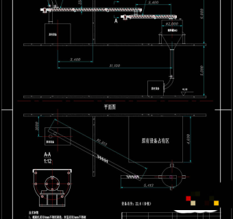 螺旋输送系统CAD机械图纸