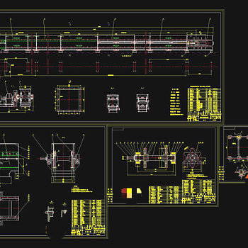 埋料刮板输送机CAD机械图纸
