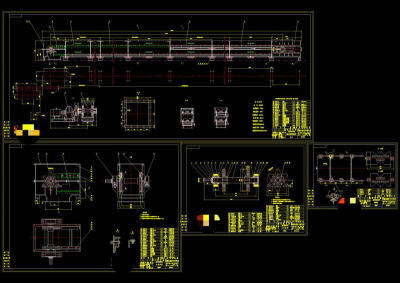 埋料刮板输送机CAD机械图纸