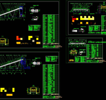 皮带机尺寸图纸CAD机械图纸