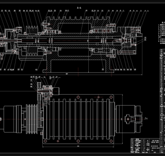 数控车总装图CAD机械图纸