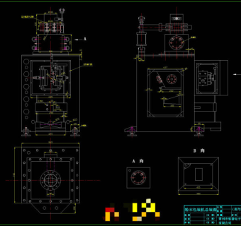 粉末包装机总装图CAD机械图纸