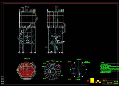 钢灰库设备布置总图CAD机械图纸
