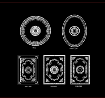 cad彩色油布图素材