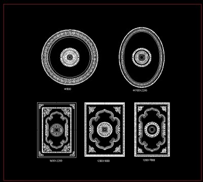 cad彩色油布图素材