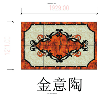 水刀地面瓷砖拼花CAD4