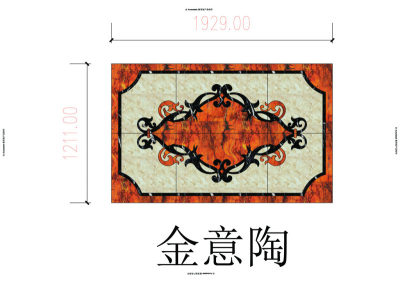 水刀地面瓷砖拼花CAD4