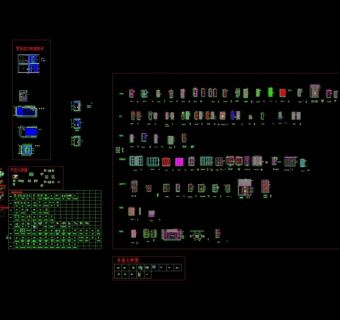 580套材料接口各种门图库CAD图纸