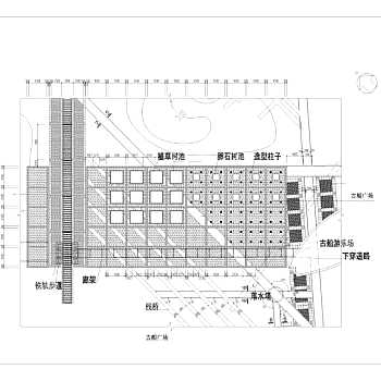 公园石柱柱阵CAD图纸