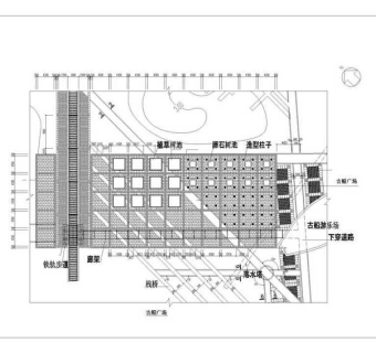 公园石柱柱阵CAD图纸