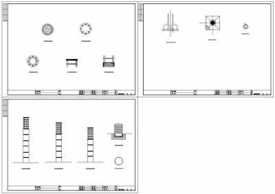 公园景观改造装饰柱CAD图纸