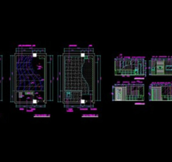 酒吧卡座图纸CAD下载