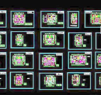 20种户型图(多层住宅)CAD详图经典实例