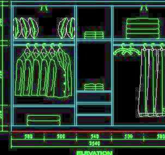 梳妆台、衣柜cad详图素材35