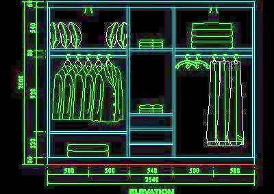 梳妆台、衣柜cad详图素材35