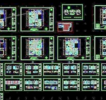 家装别墅工程文件模板CAD图