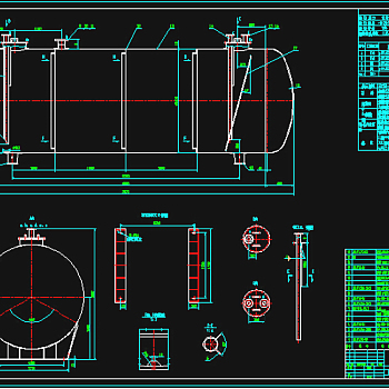 30立方米卧式储罐CAD图纸