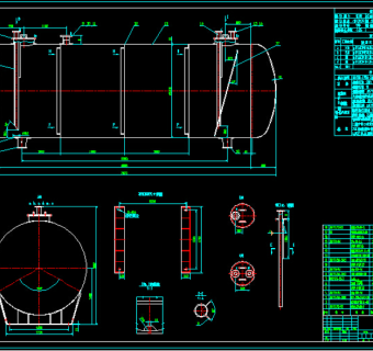 30立方米卧式储罐CAD图纸