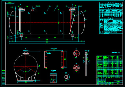 30立方米卧式储罐CAD图纸