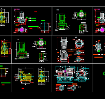 各种水泵外形的图纸CAD图纸